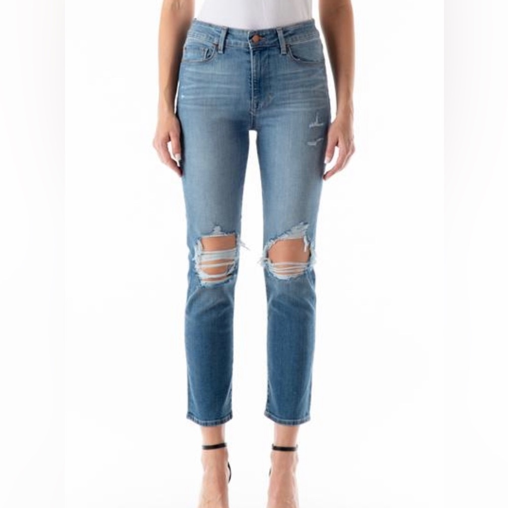 Cher High Rise Slim Straight - Salty